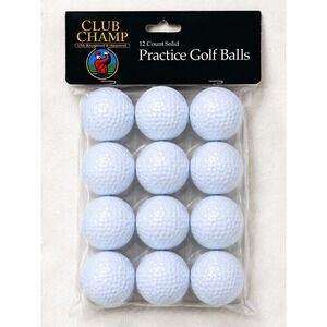 Club Champ Practice Golf Balls 12 Pack Solid Training Balls